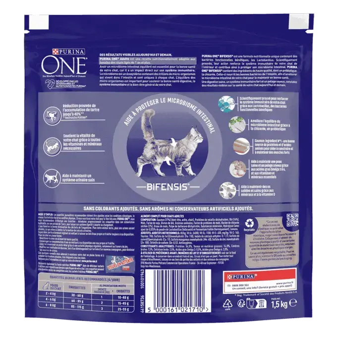 Purina® ONE® - Crocchette per Gatto Adulto al Salmone e Cereali