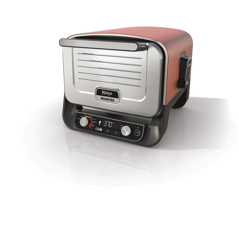 Forno per pizza elettrico Ninja Woodfire OO101EU arancione inox, 1 pizza 30 cm, preriscaldamento 15 min, fino a 370°C