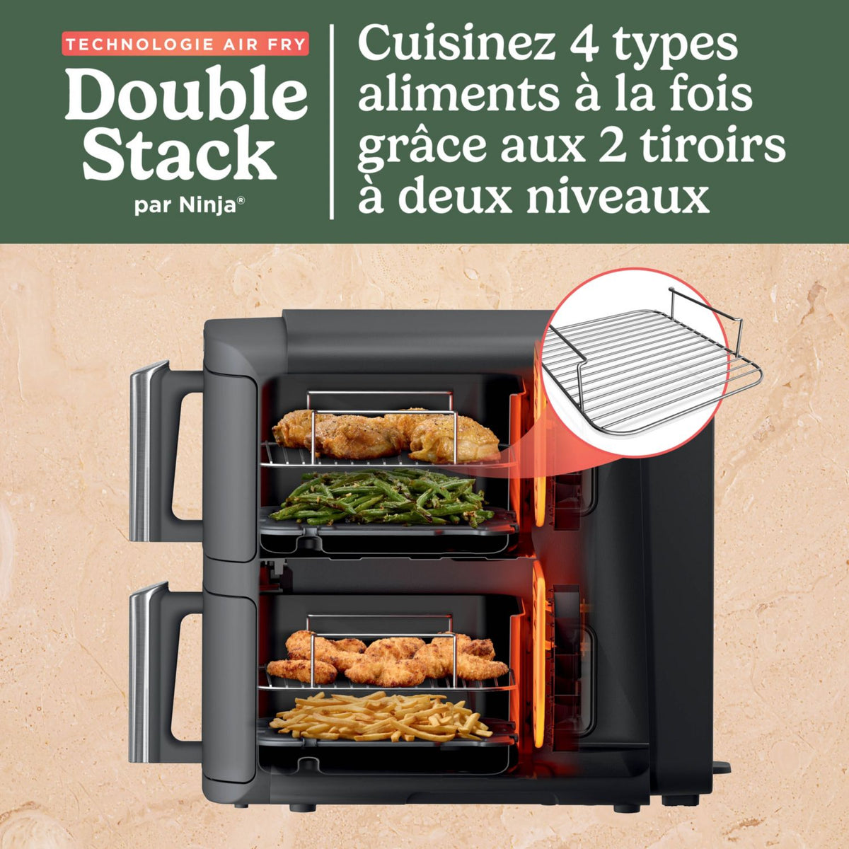 Friggitrice ad aria Ninja Double Stack XL 9,5 L SL400EU