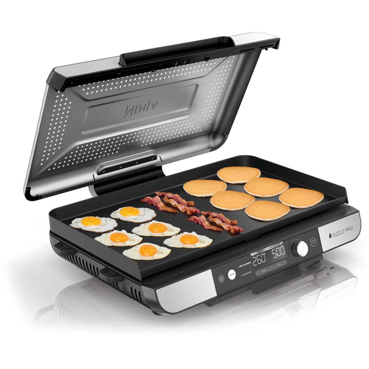 Piastra elettrica Ninja GX101EU grigio grill/piastra da internoXL da tavolo, 47x24.7 cm