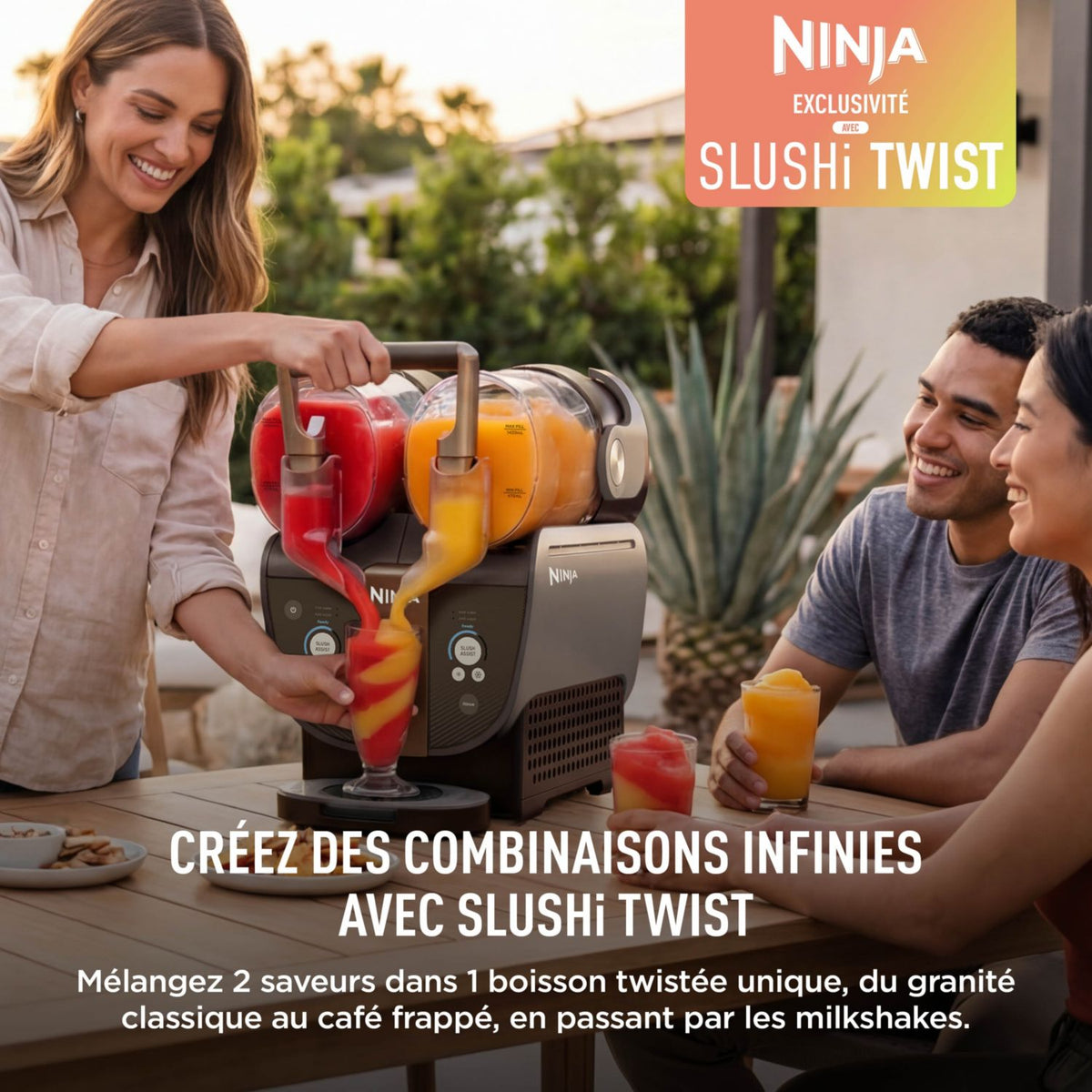 Macchina per granite Ninja SLUSHi Twist FS702EU – doppia vasca 4,4 L