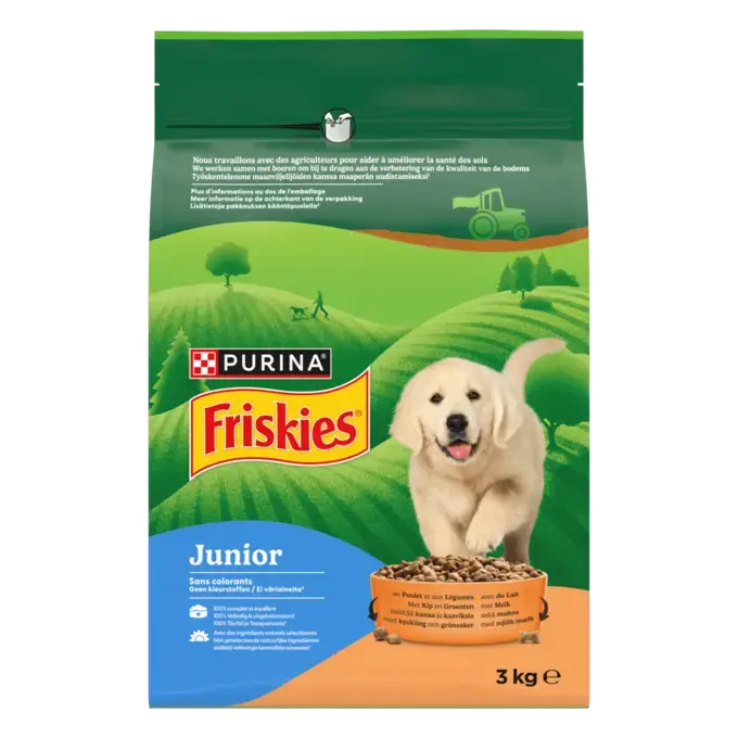 Friskies® Junior - Crocchette per cucciolo al pollo