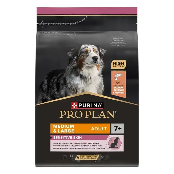 Pro plan® medium & large adult 7+ sensitive skin - ricco di salmone