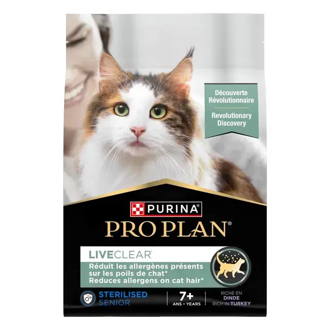 PRO PLAN® LIVECLEAR® Sterilised Senior 7+ Tacchino