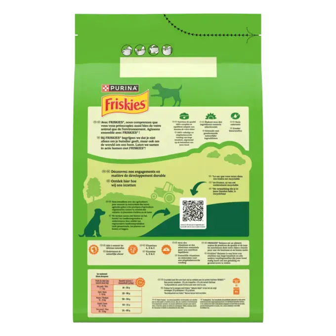 Friskies® Balance - Crocchette bilanciate per cane al pollo e manzo