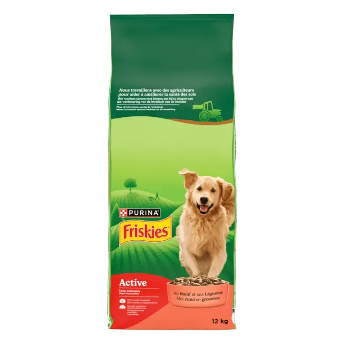 Friskies® Active - Crocchette al manzo per cane attivo