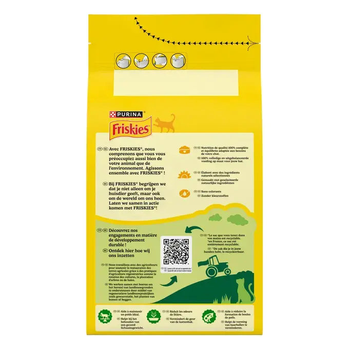 FRISKIES® GATTO D'APPARTAMENTO - Crocchette con un delizioso mix di Pollo e Tacchino con Verdure