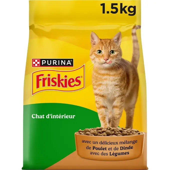 FRISKIES® GATTO D'APPARTAMENTO - Crocchette con un delizioso mix di Pollo e Tacchino con Verdure