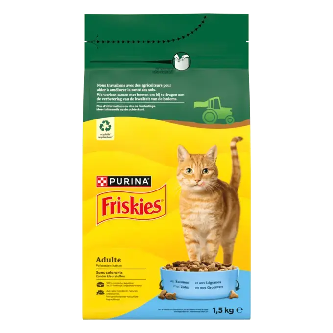 FRISKIES® GATTO ADULTO – Crocchette al Salmone con Verdure