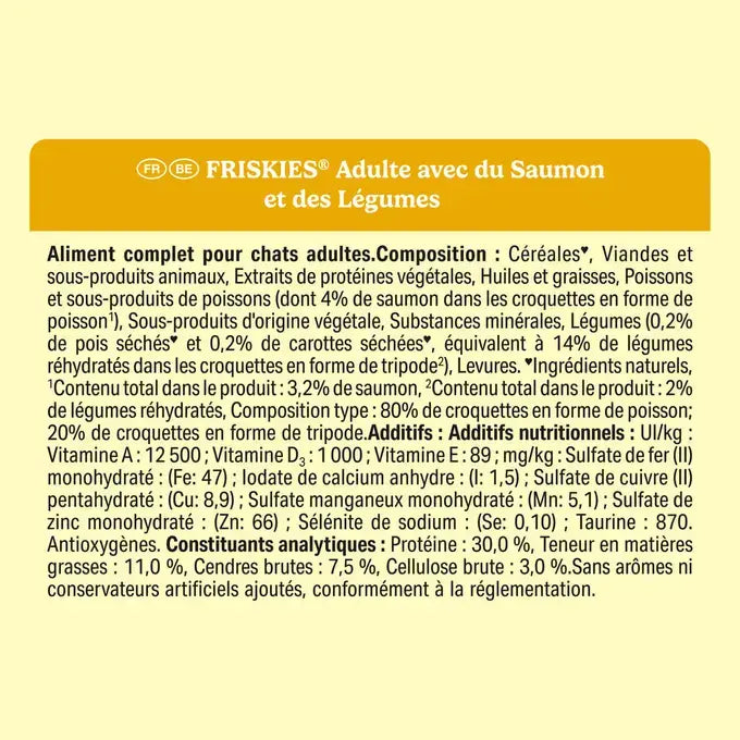 FRISKIES® GATTO ADULTO – Crocchette al Salmone con Verdure