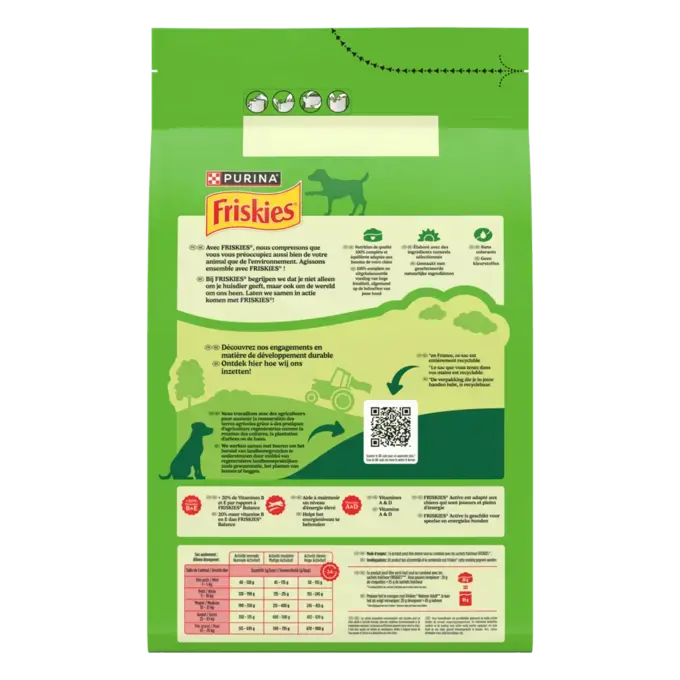 Friskies® Active - Crocchette al manzo per cane attivo