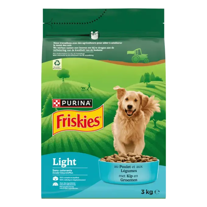 Friskies® Light - Crocchette leggere al pollo per cane in sovrappeso