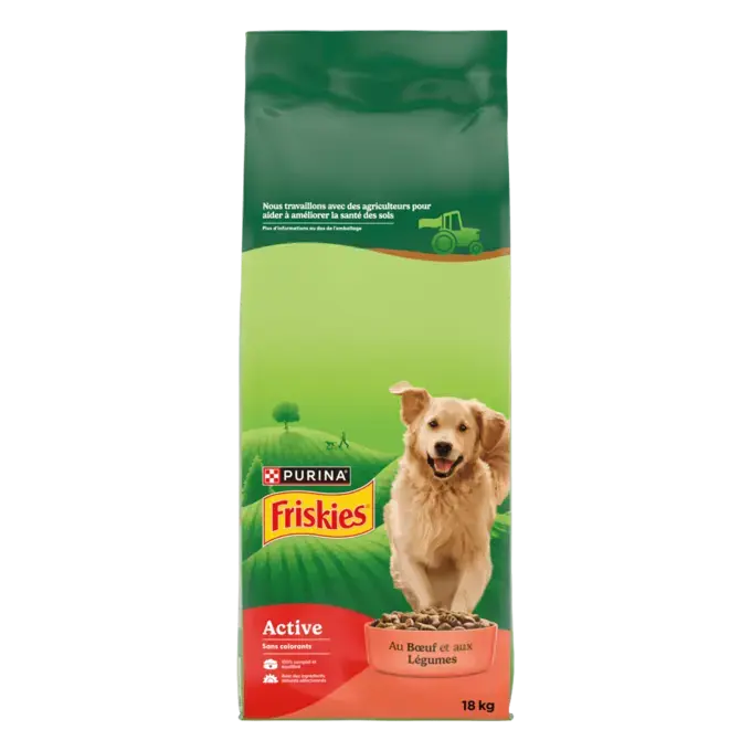 Friskies® Active - Crocchette al manzo per cane attivo
