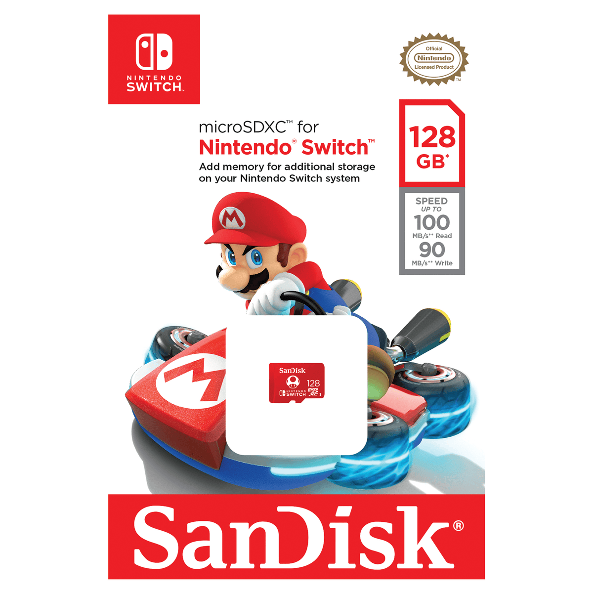 Scheda microSDXC SanDisk per Nintendo Switch - 128 GB