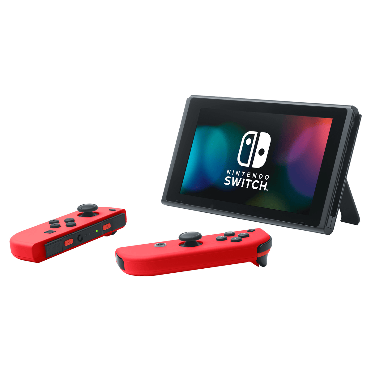 Nintendo Switch (rosso) + Super Mario Odyssey + adesivi Super Mario Bros. - Il film
