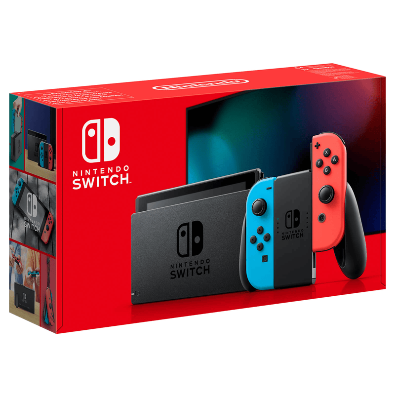 Nintendo Switch con controller Joy-Con blu neon/rosso neon