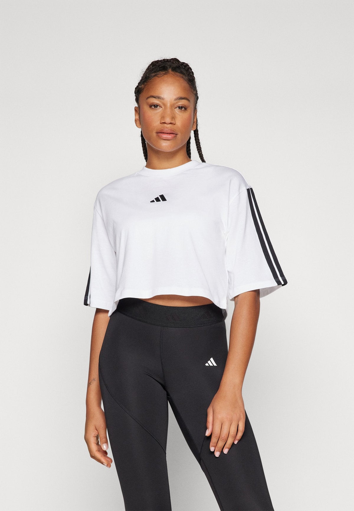 adidas Sportswear Essentials 3 Stripes Loose – T-shirt stampata Donna