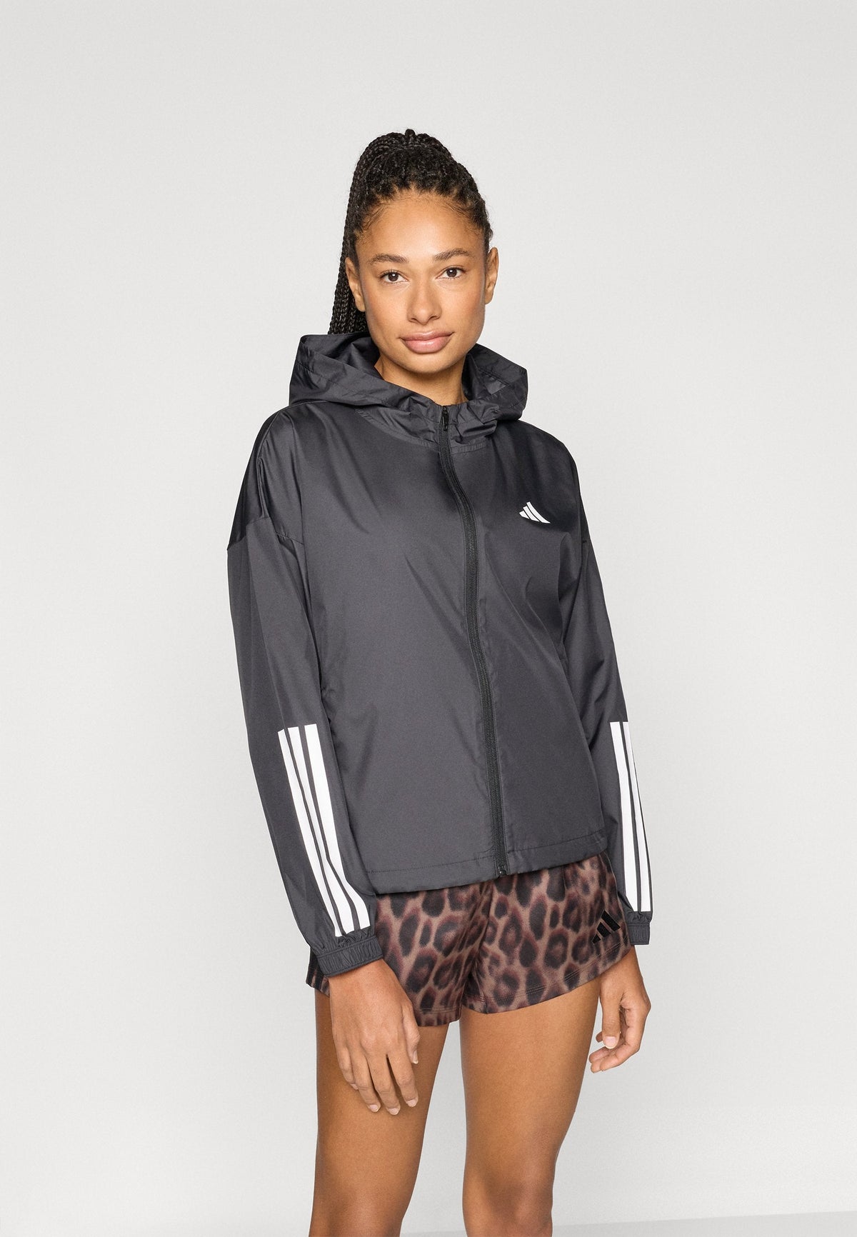 adidas Performance Hyperglam 3 Stripes – Felpa con cappuccio Donna