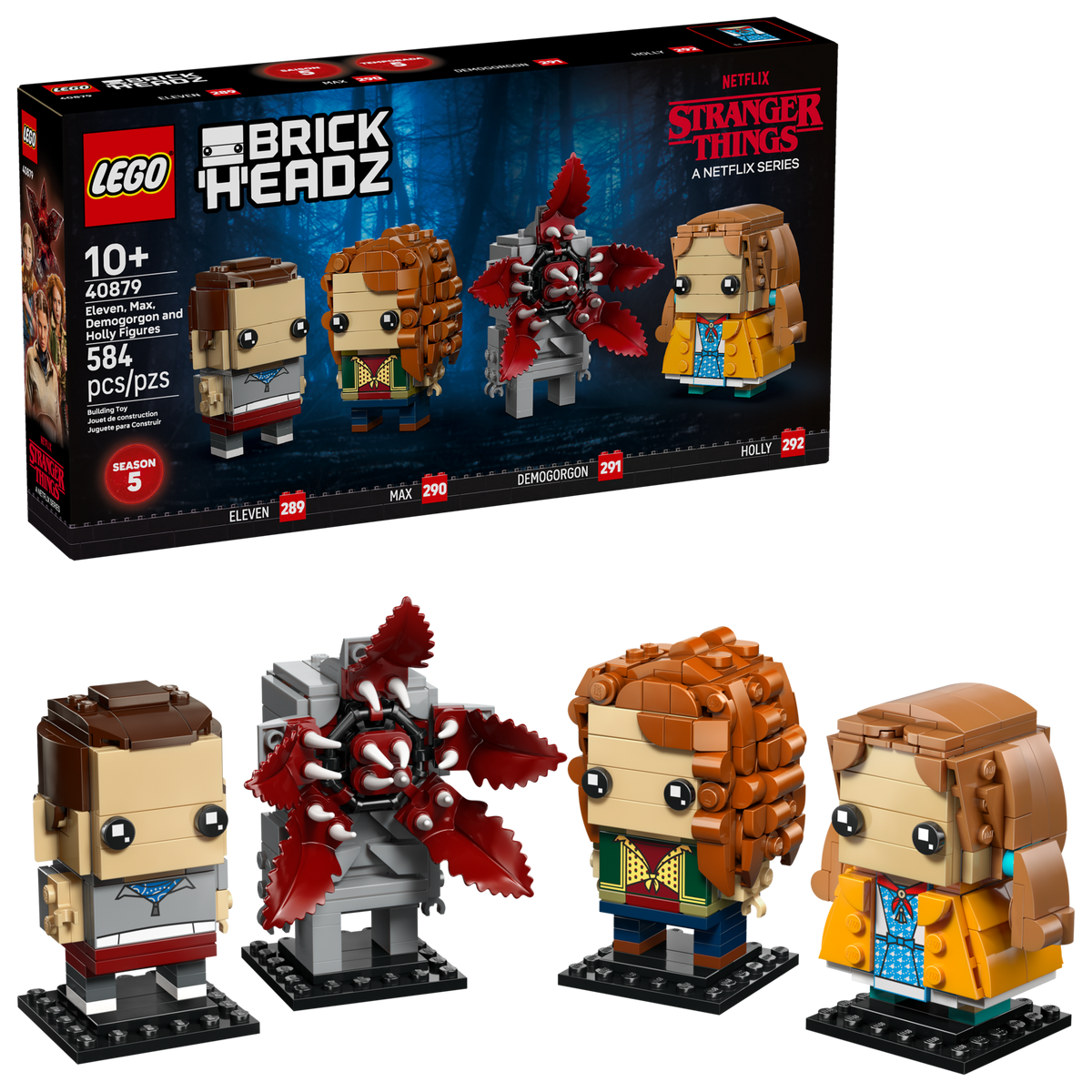 LEGO® BrickHeadz – Personaggi di Undici, Max, Demogorgone e Holly (40879)