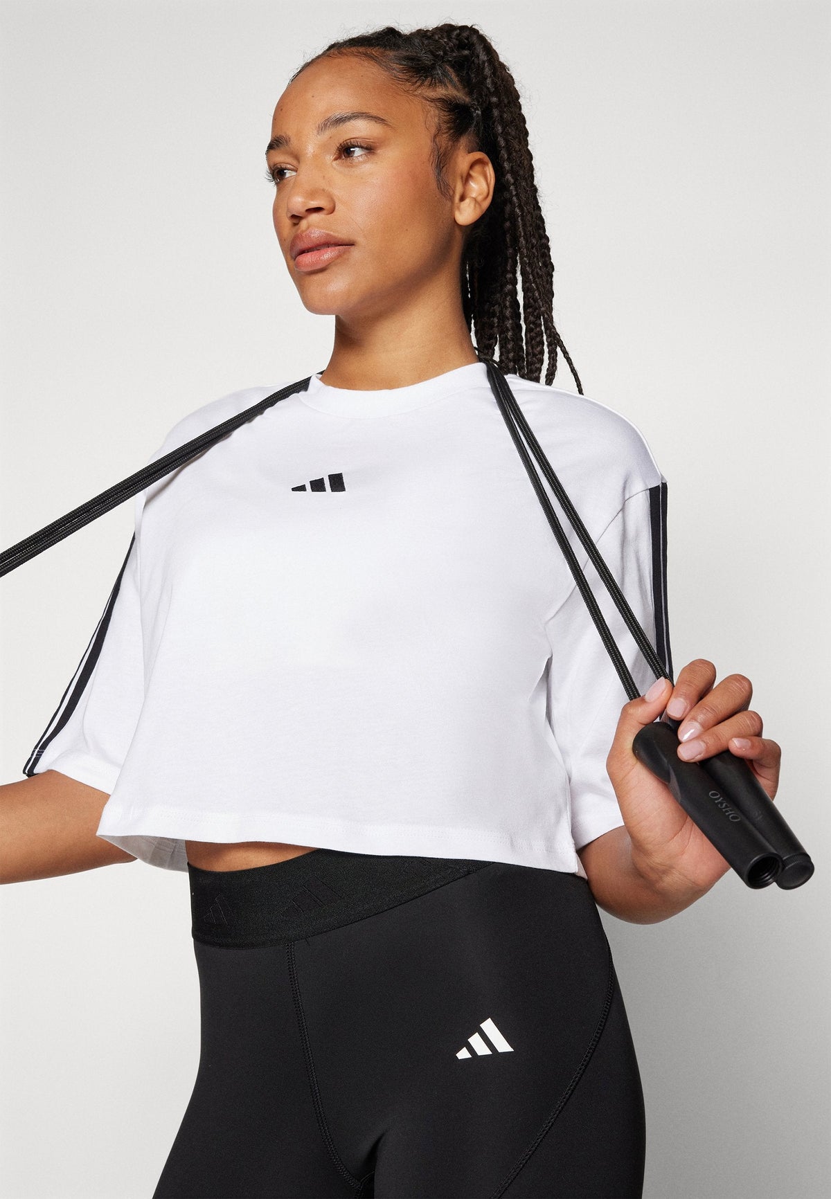 adidas Sportswear Essentials 3 Stripes Loose – T-shirt stampata Donna