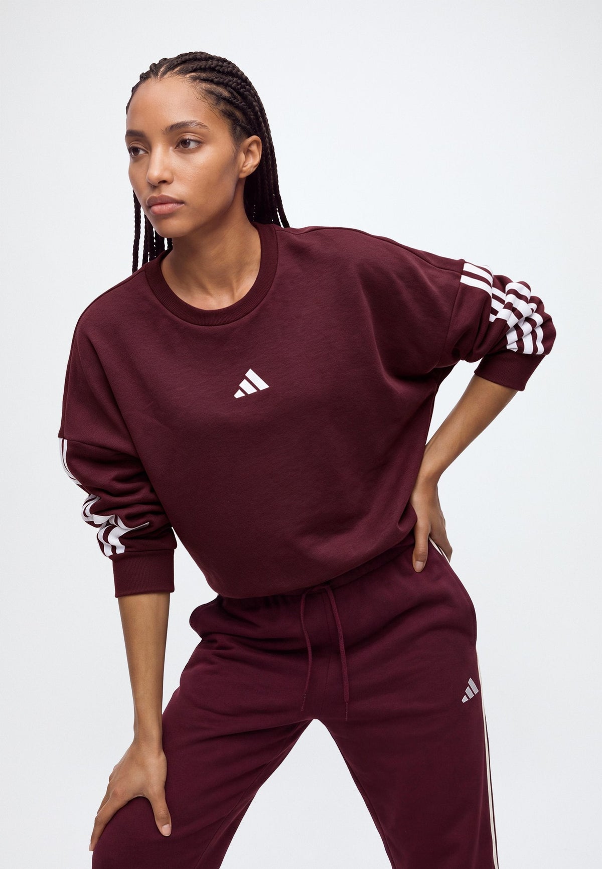 adidas Sportswear Essentials 3 Stripes – Felpa Donna