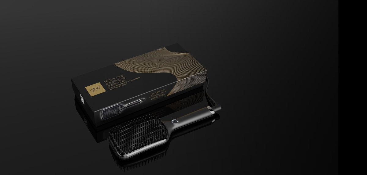 Nuova spazzola lisciante termica ghd glide+ max per capelli lunghi, spessi e ricci