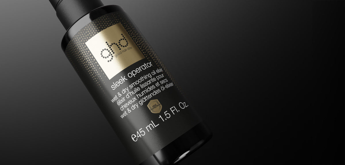 Nuovo elisir in olio lisciante per capelli bagnati e asciutti - ghd sleek operator