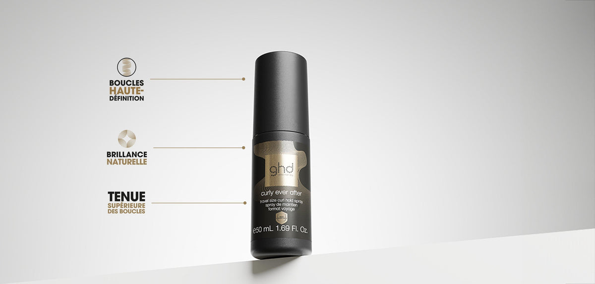 Nuovo spray fissante in formato viaggio ghd - mini curly ever after