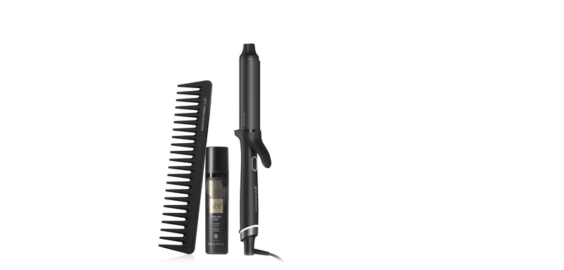 Trio ghd arricciacapelli chronos curve grand tong + pettine + spray
