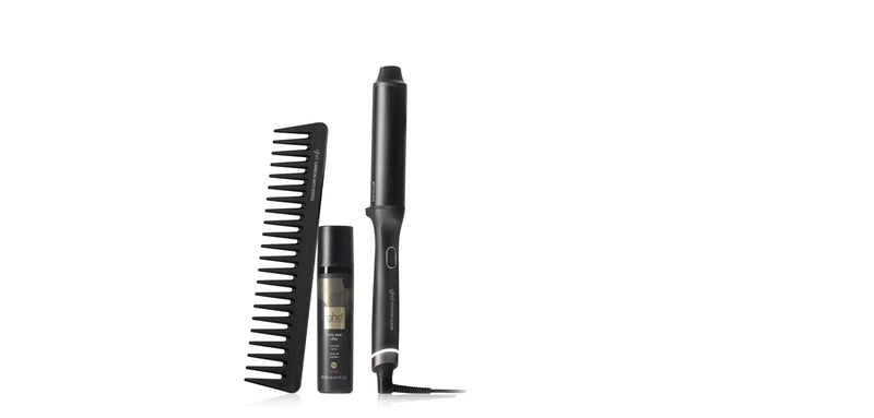 Trio ghd arricciacapelli chronos curve max wand + pettine + spray