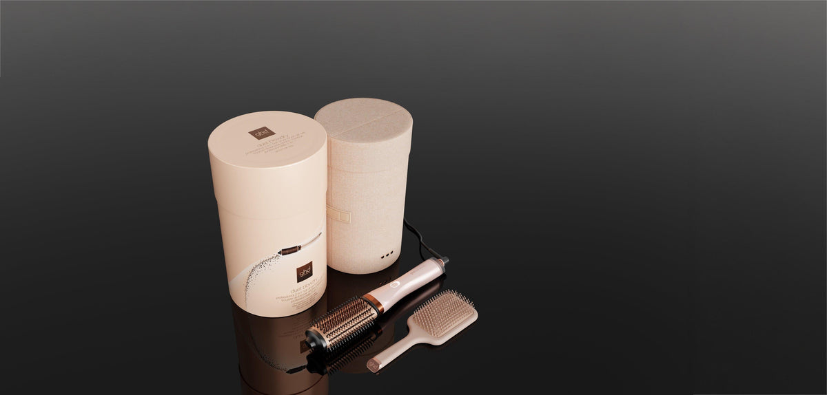 Nuovo cofanetto spazzola asciugacapelli ghd duet blowdry beige cashmere