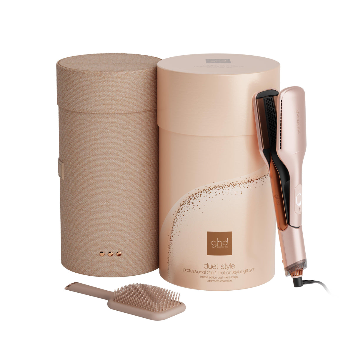 Nuovo cofanetto piastra asciugante 2 in 1 ghd duet style beige cashmere