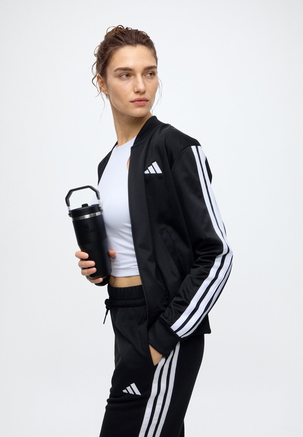 adidas Sportswear Essentials 3 Stripes Cuffed Pants – Pantaloni della tuta Donna