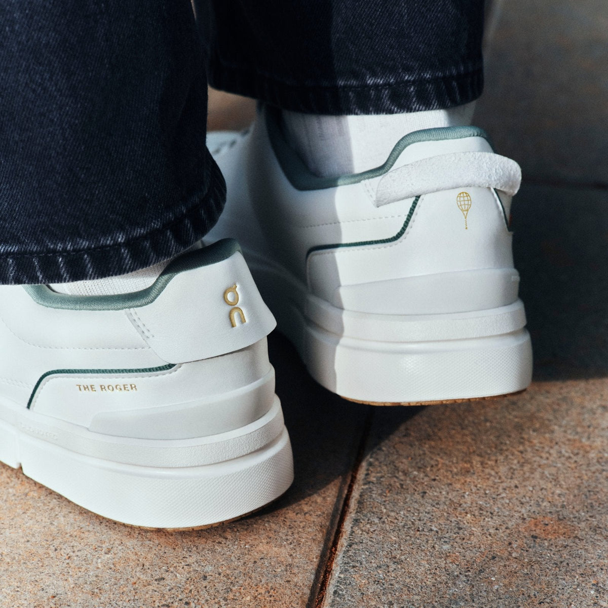 THE ROGER Centre Court Uomo – Ivory | Fern