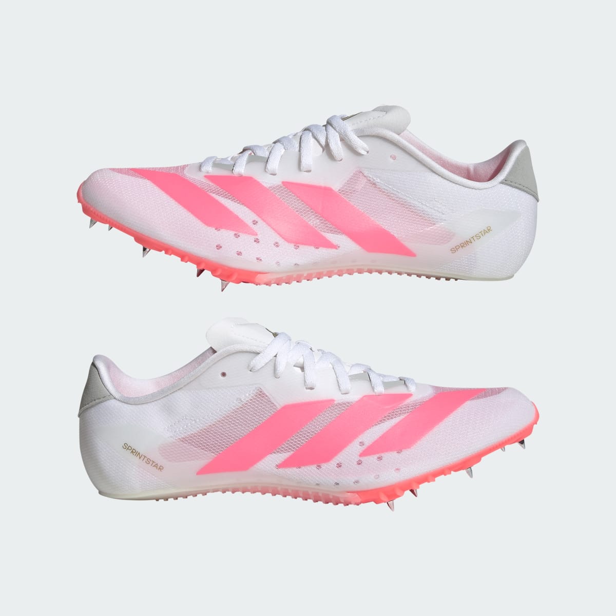 Scarpe Adizero Sprintstar – Cloud White / Solar Turbo / Gold Metallic