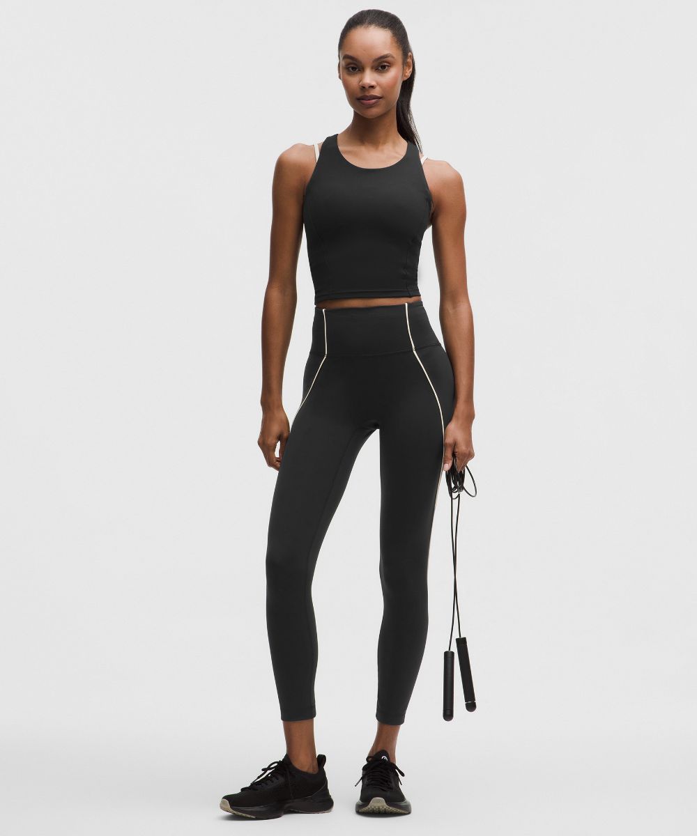 Leggings Wunder Train No Line a vita alta con finiture profilate 64 cm