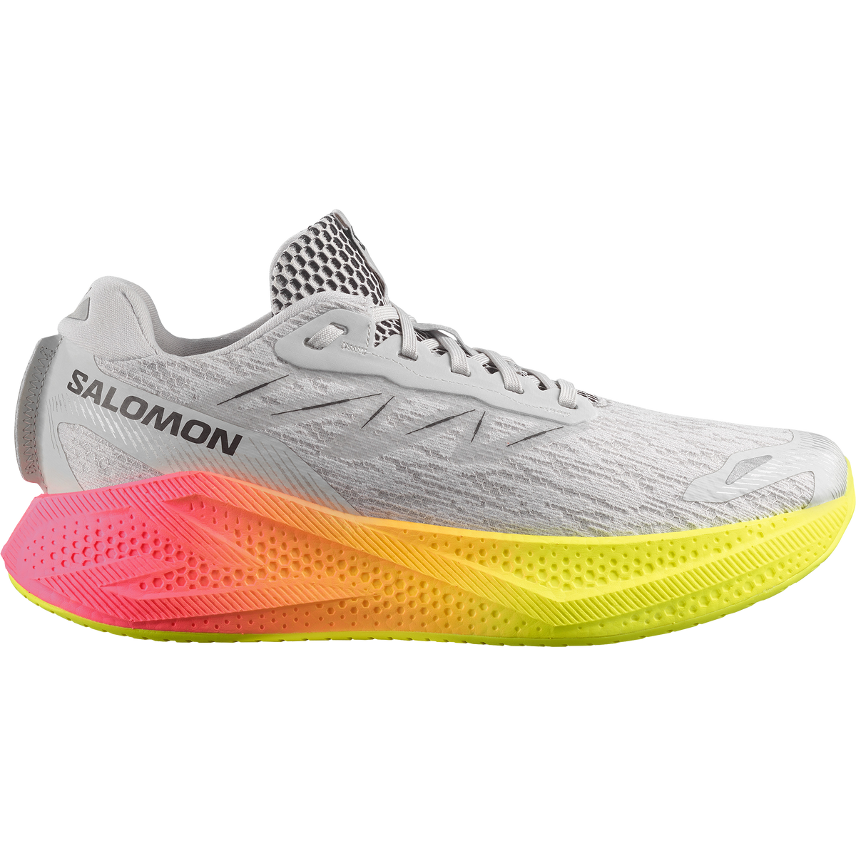 Salomon AERO GLIDE 4 GRADIENT Uomo - Gray Violet / Safety Yellow / Black