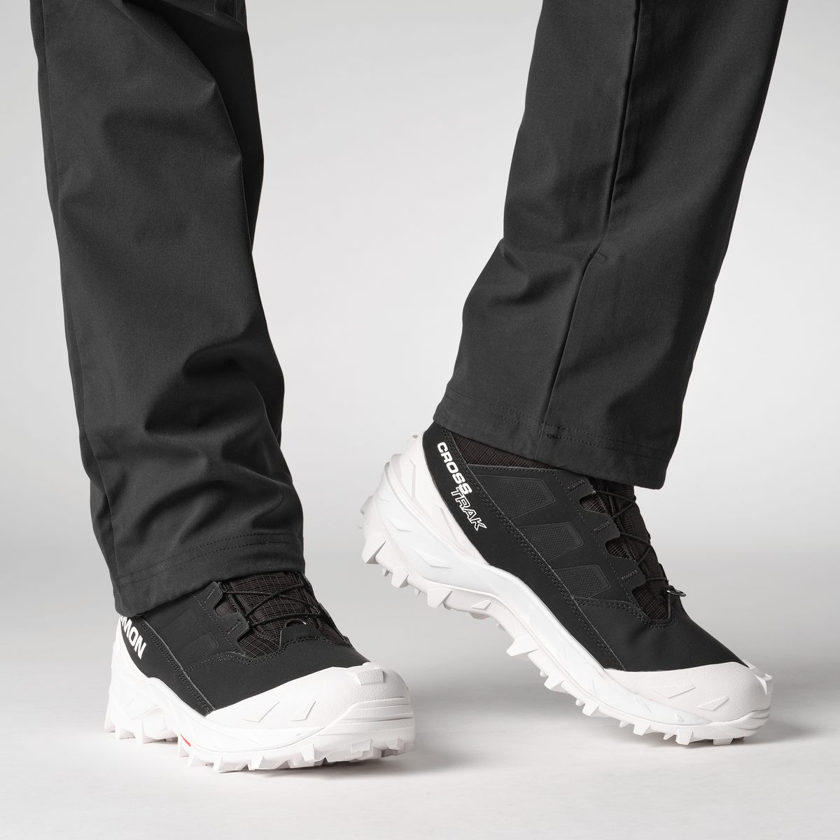 Salomon CROSSTRAK POWDER WATERPROOF Uomo - Black / Black / White
