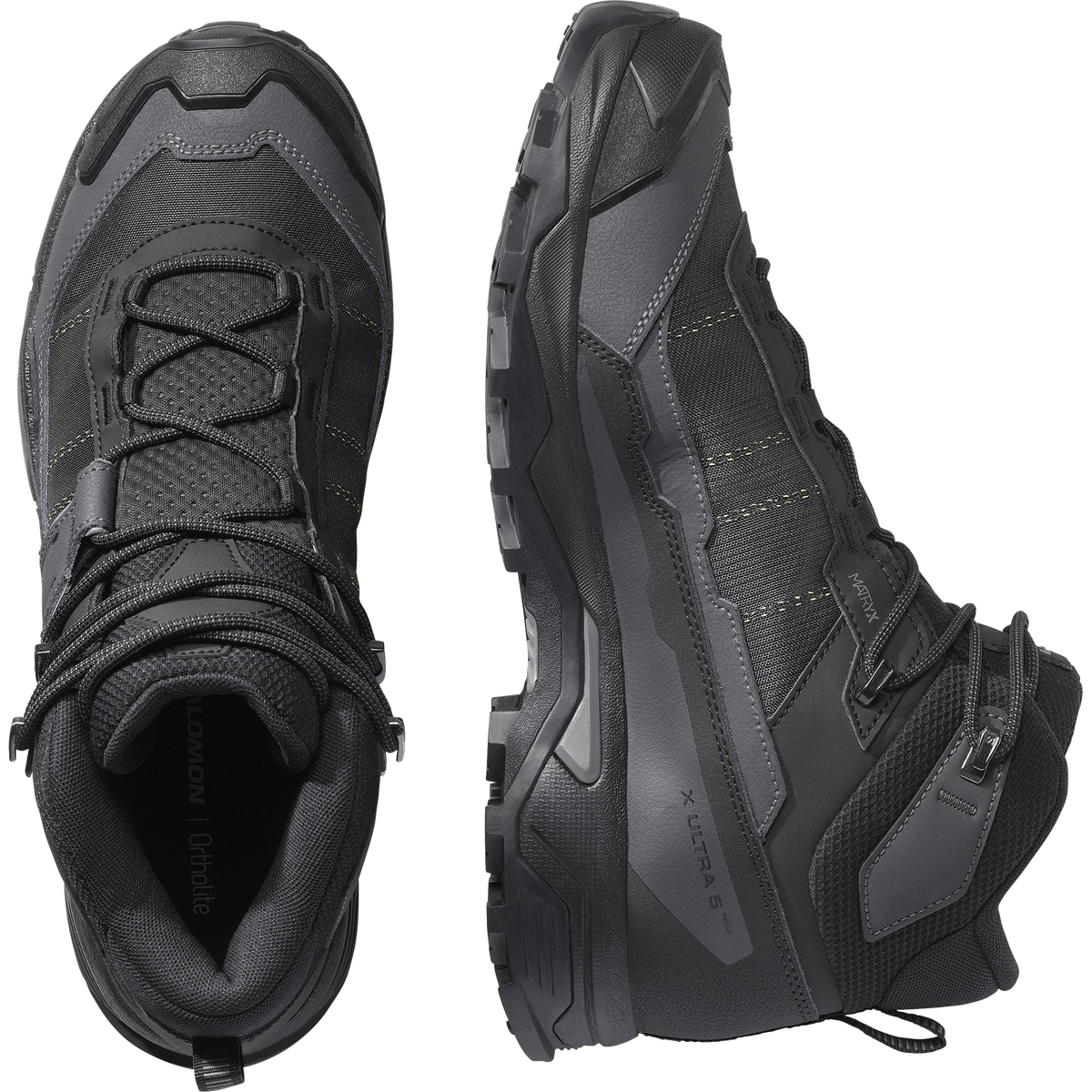 Salomon X ULTRA 5 MID WIDE GORE-TEX Uomo - Black / Asphalt / Castlerock