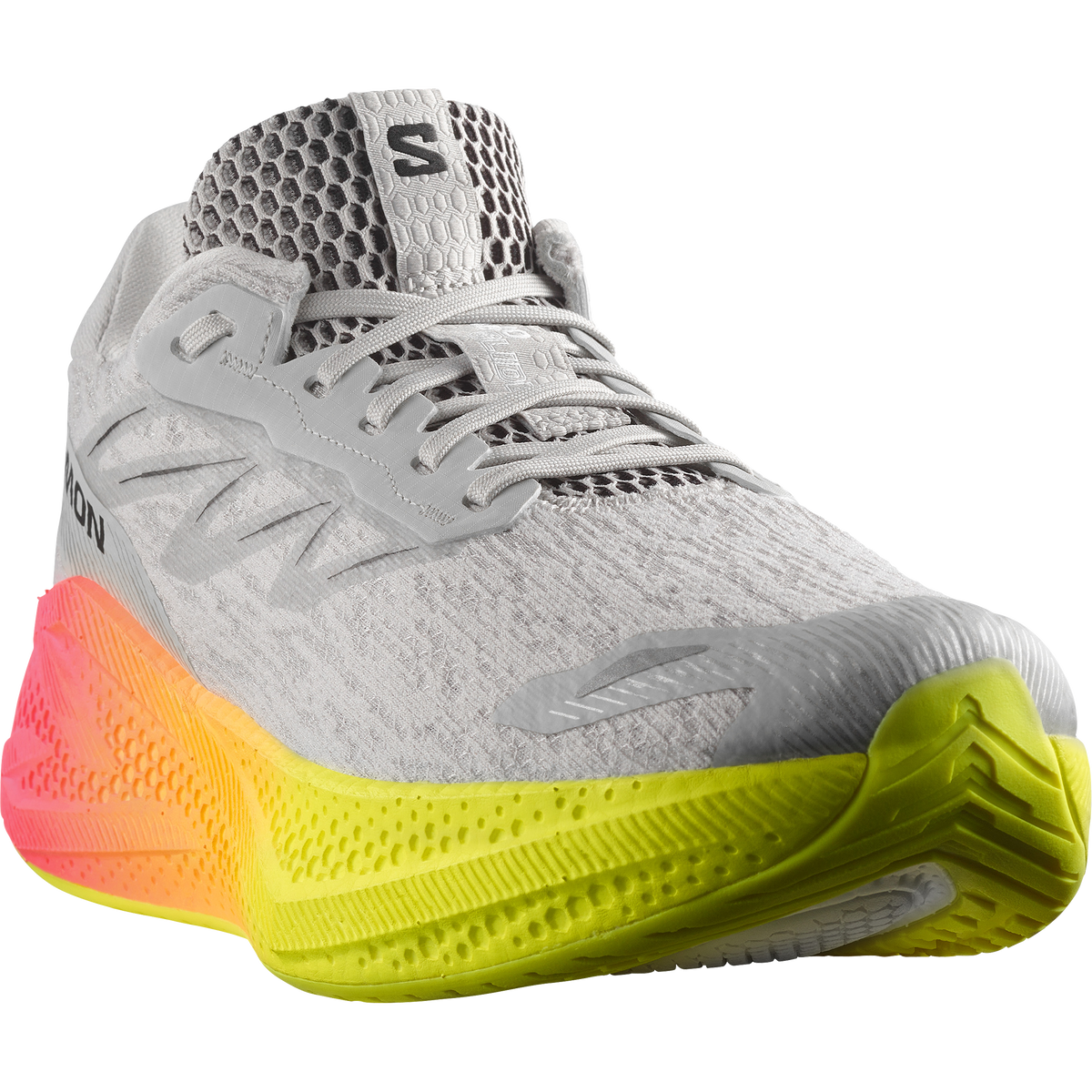 Salomon AERO GLIDE 4 GRADIENT Uomo - Gray Violet / Safety Yellow / Black