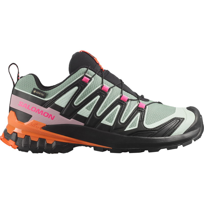 Salomon XA PRO 3D V9 GORE-TEX STORM Donna - Black / Green Milieu / Dragon Fire
