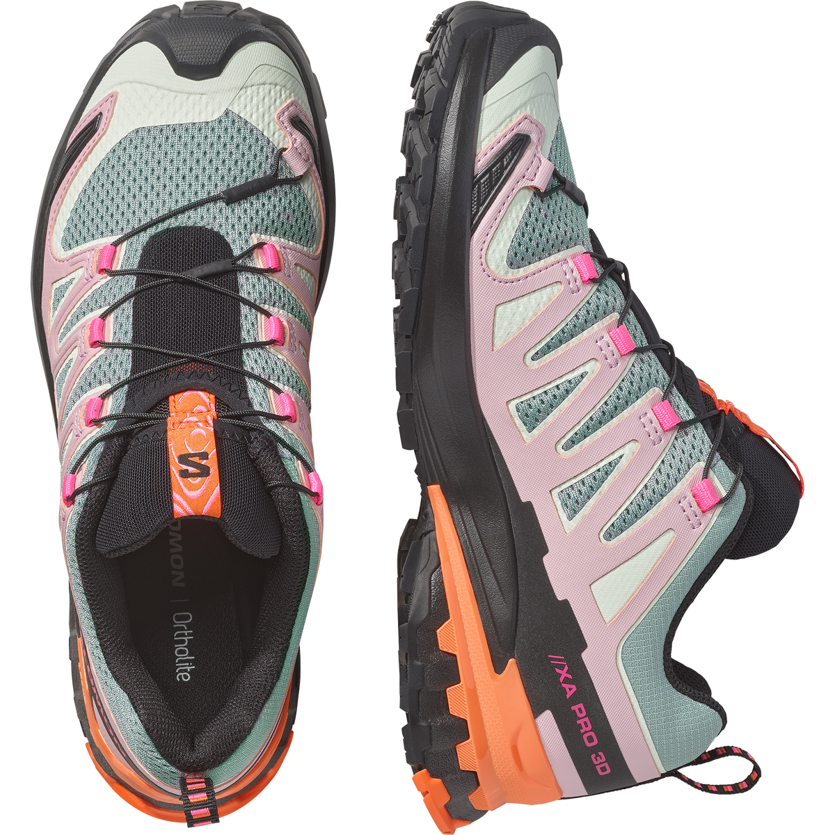 Salomon XA PRO 3D V9 STORM Donna - Green Milieu / Black / Dragon Fire
