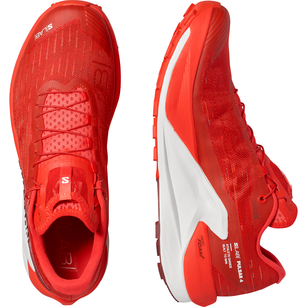 Salomon S/LAB PULSAR 4 Unisex - Fiery Red / Vanilla Ice / Andorra
