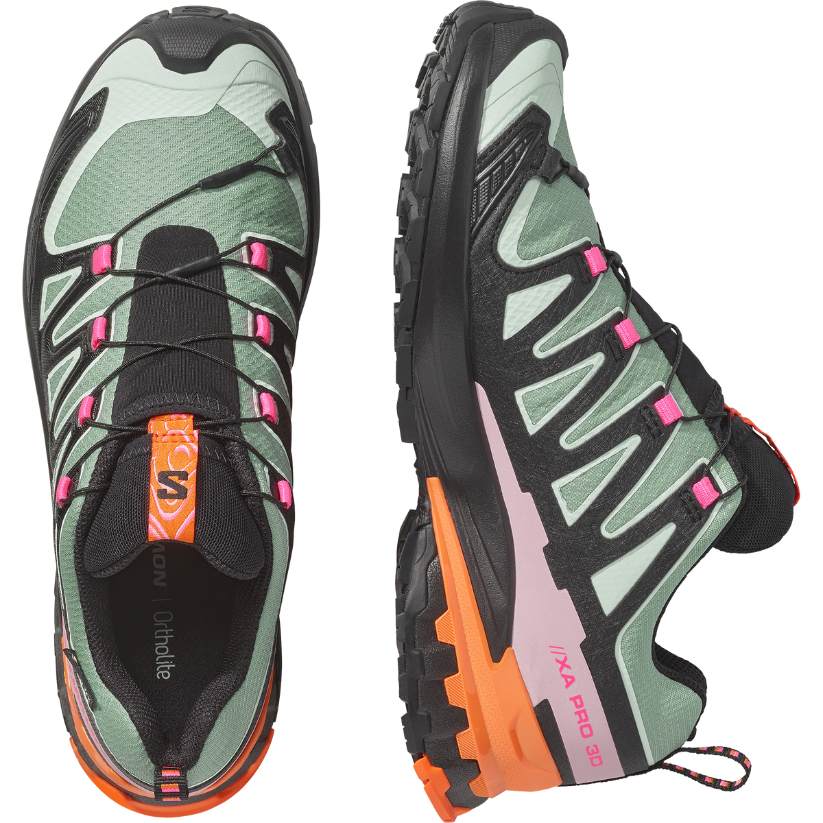Salomon XA PRO 3D V9 GORE-TEX STORM Donna - Black / Green Milieu / Dragon Fire