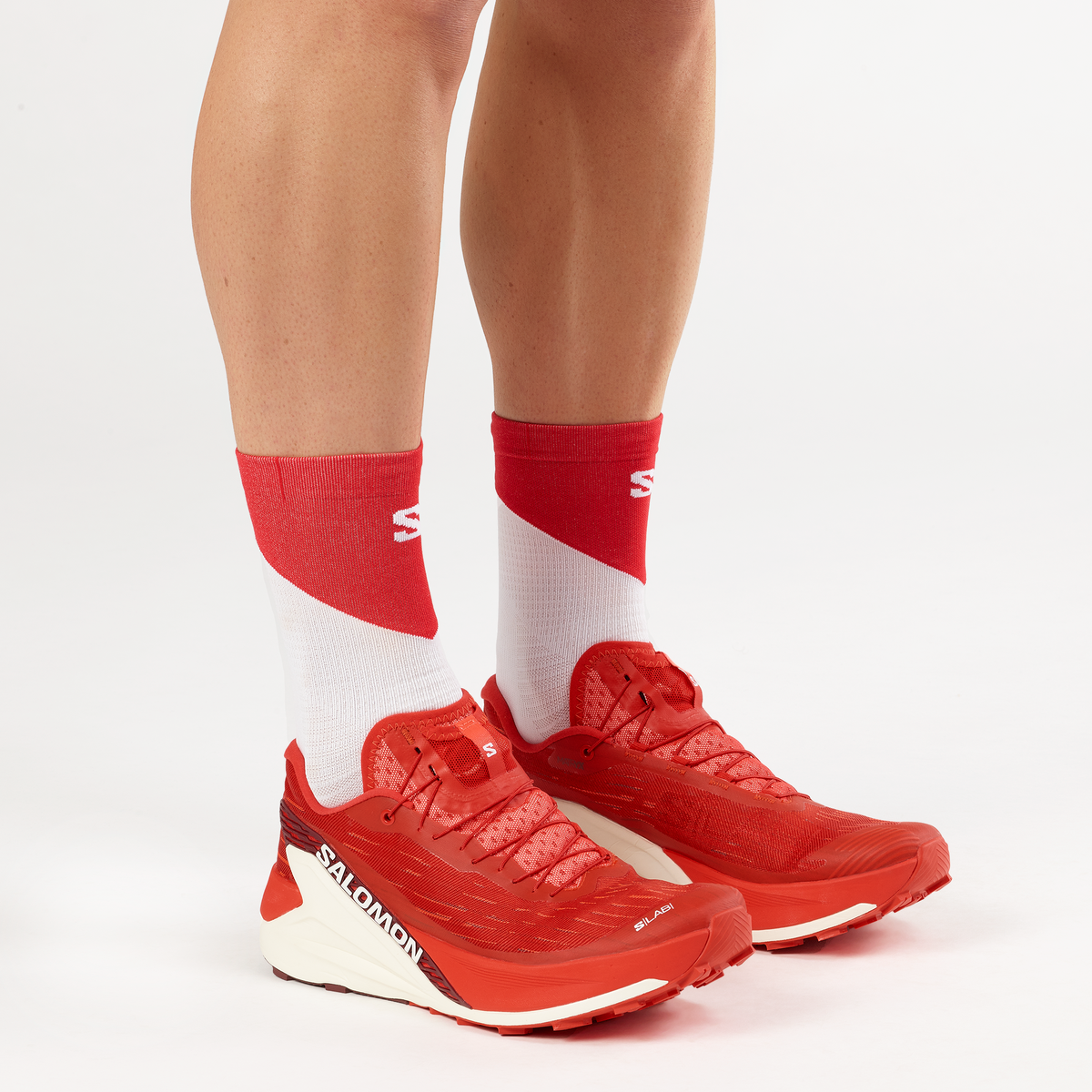 Salomon S/LAB PULSAR 4 Unisex - Fiery Red / Vanilla Ice / Andorra