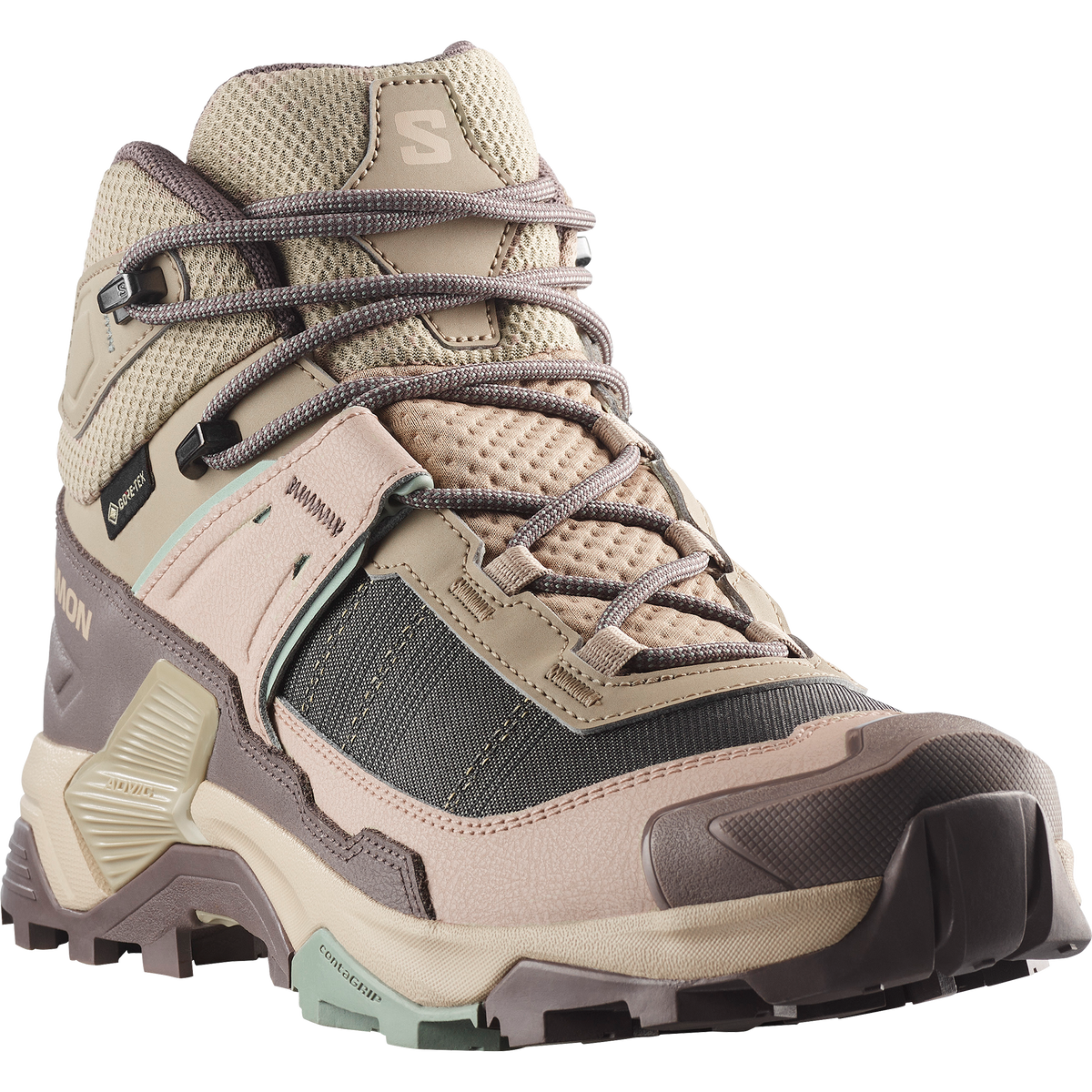 Salomon X ULTRA 5 MID GORE-TEX Donna - Iron / Desert Tan / Green Milieu