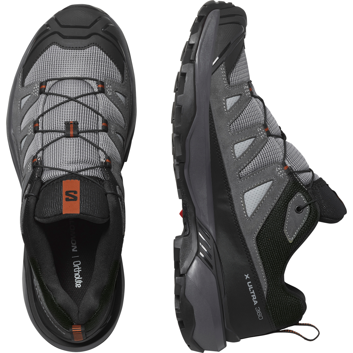 Salomon X ULTRA 360 LEATHER Uomo - Sharkskin / Asphalt / Caramel Cafe