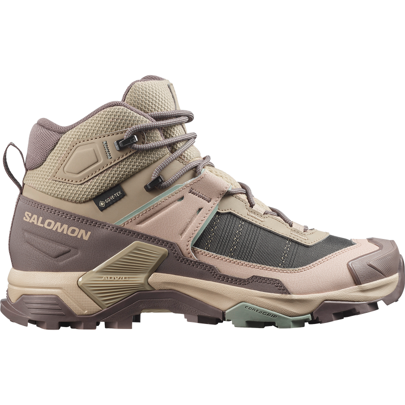 Salomon X ULTRA 5 MID GORE-TEX Donna - Iron / Desert Tan / Green Milieu
