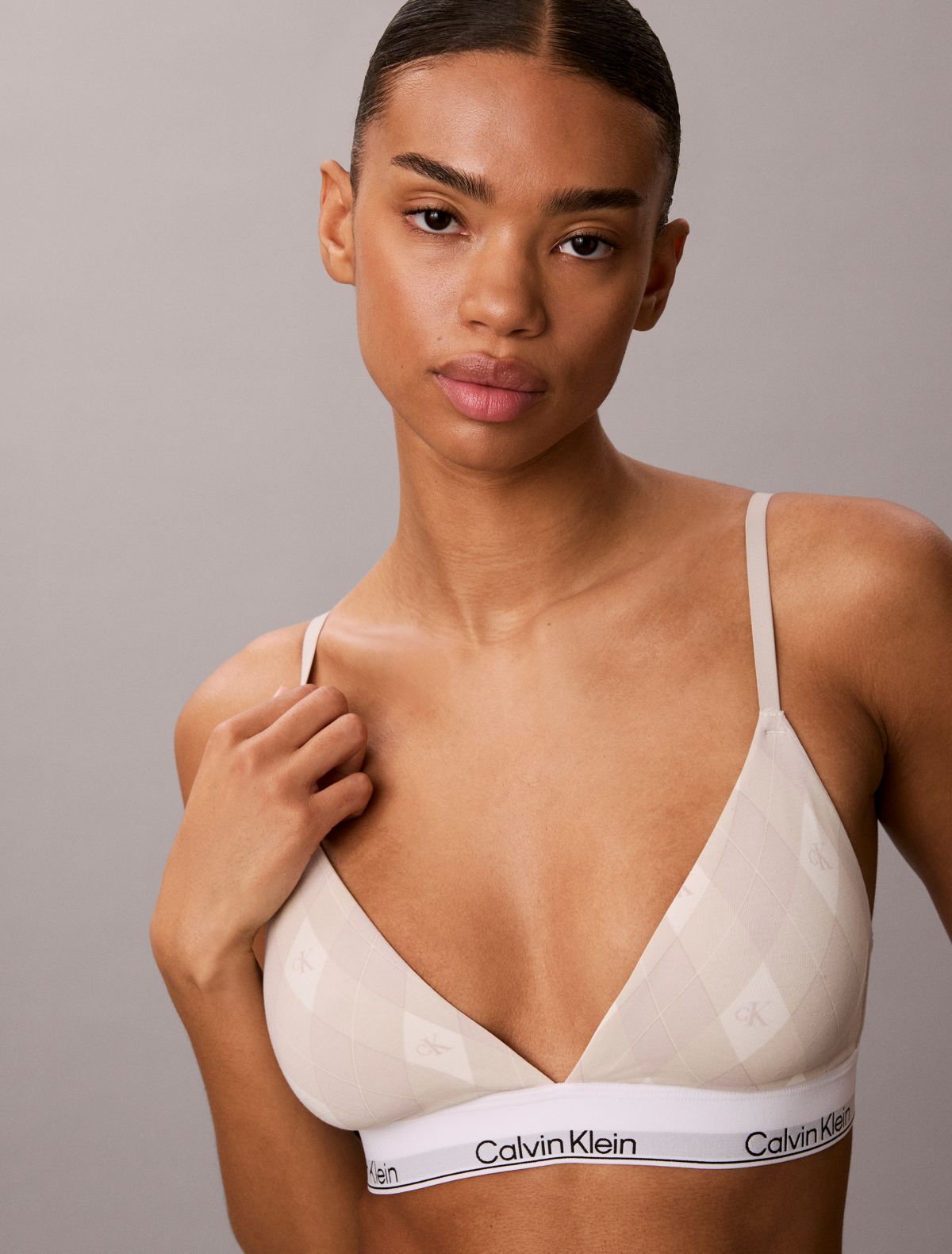 Bralette a triangolo leggermente imbottita Icon Cotton Modal