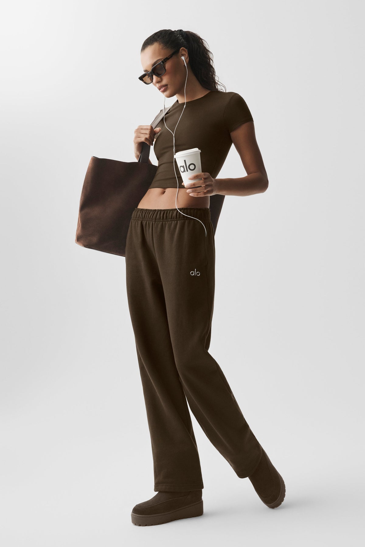 Pantaloni della tuta a gamba dritta Accolade - Espresso